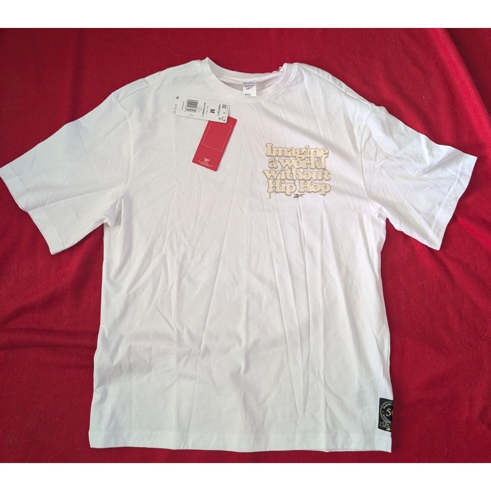 NEW Reebok HRN Rich Tu Imagine Tee Shirt Size M- Imagine A World Without Hip Hop